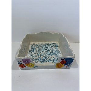 Pioneer Woman Napkin Holder Tray Flea Market Floral 7.25 Square